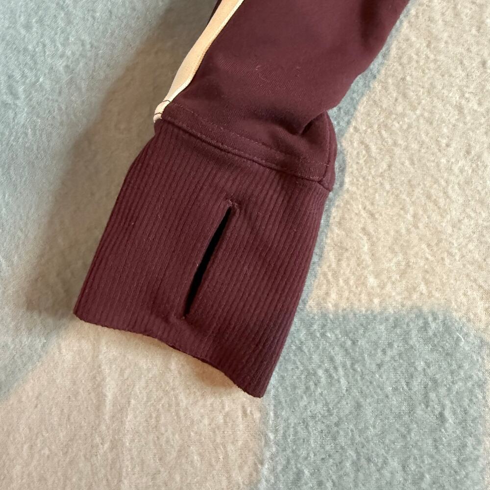 Athleta Women's Retro Style Circa Full Zip Track Jacket in Antique Burgundy - XS - Picture 8 of 11